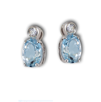 Ohrringe Gemoro Dame Acquamarina in Weißgold Acquamarina OME084BIA - OME084BIA